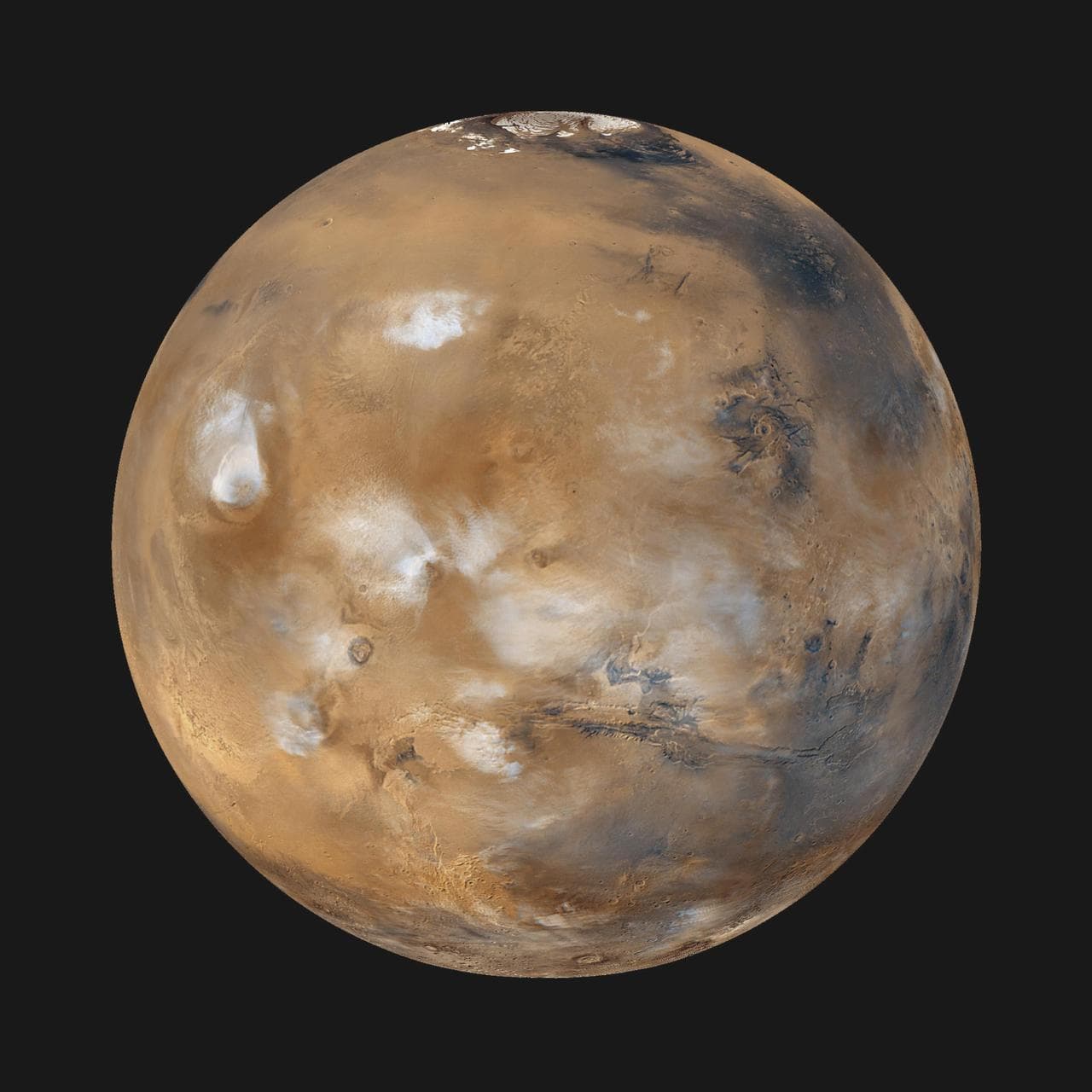 Mars, global visning (NASA)