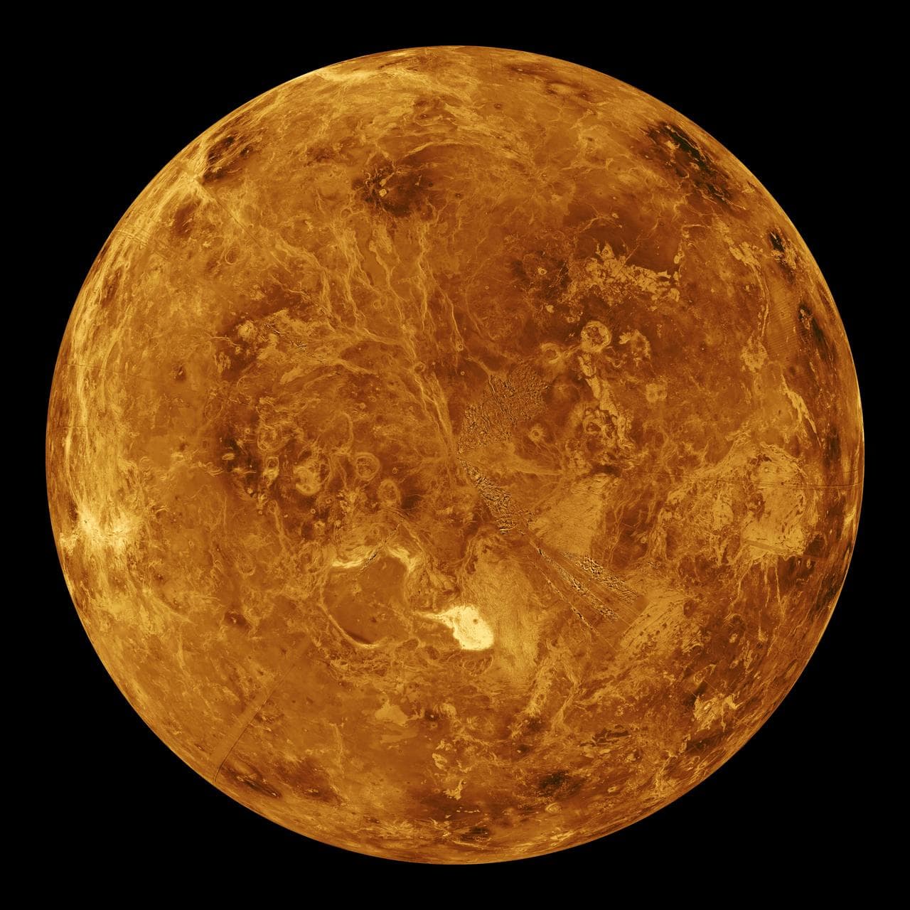 Venus, global visning (simulation / NASA)