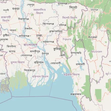 Approximate map — Bangladesh (OpenStreetMap)