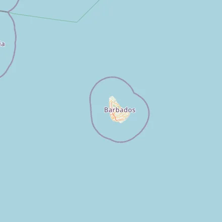 Carte approximative — Barbade (OpenStreetMap)