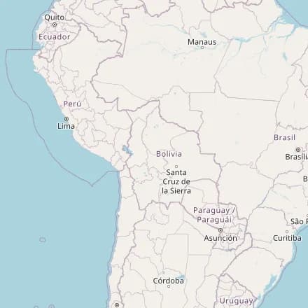 Carte approximative — Bolivie (OpenStreetMap)