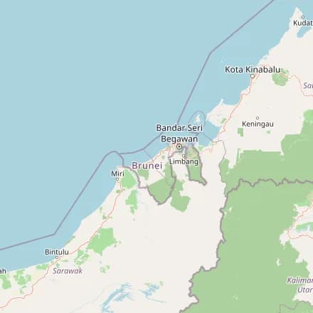 Approximate map — Brunei (OpenStreetMap)