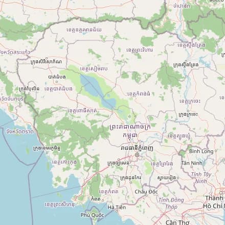 Carte approximative — Cambodge (OpenStreetMap)