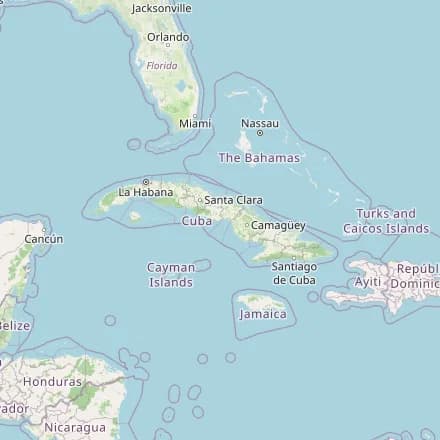Approximate map — Cuba (OpenStreetMap)