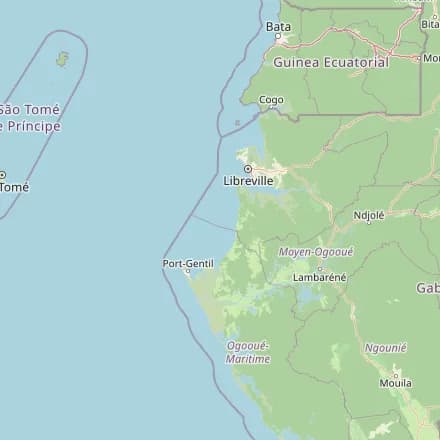 Approximate map — Gabon (OpenStreetMap)