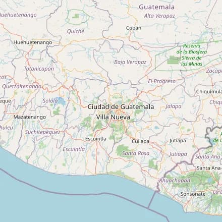 Approximate map — Guatemala (OpenStreetMap)