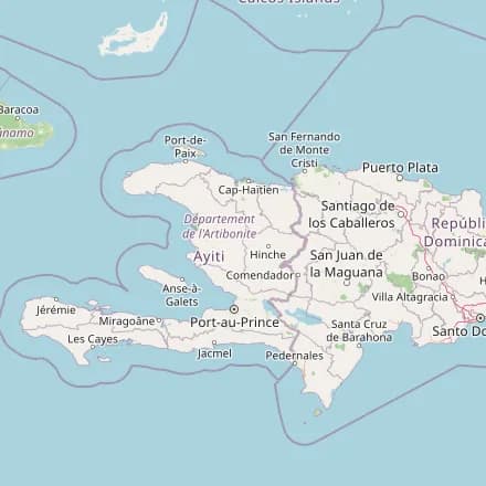 Approximate map — Haiti (OpenStreetMap)