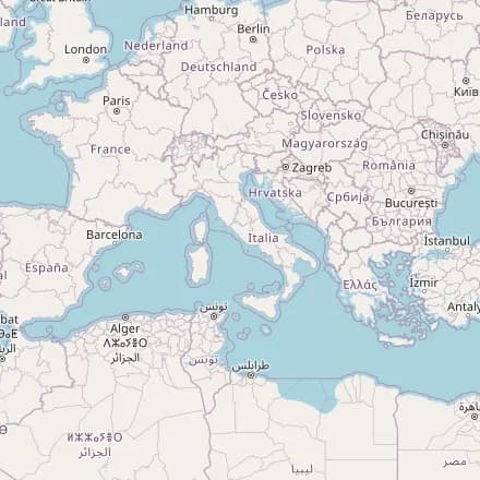 Carte approximative — Italie (OpenStreetMap)