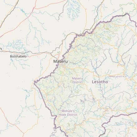 Approximate map — Lesotho (OpenStreetMap)