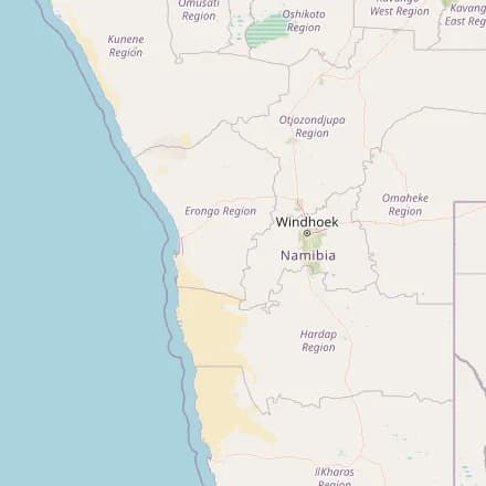 Carte approximative — Namibie (OpenStreetMap)