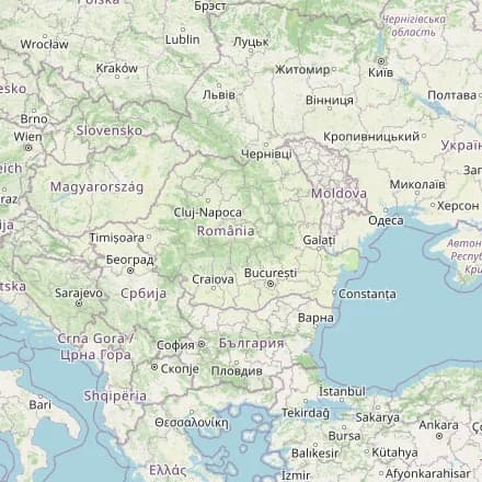 Προσεγγιστικός χάρτης — Ρουμανία (OpenStreetMap)