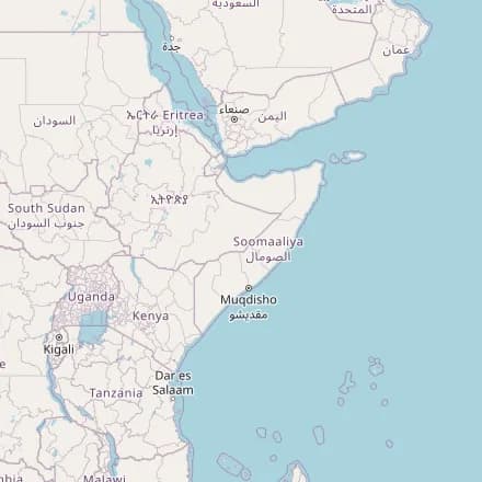 Carte approximative — Somalie (OpenStreetMap)