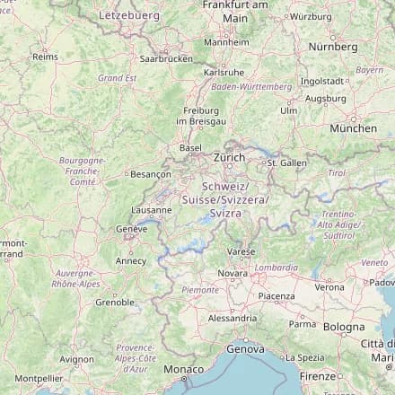 Carte approximative — Suisse (OpenStreetMap)