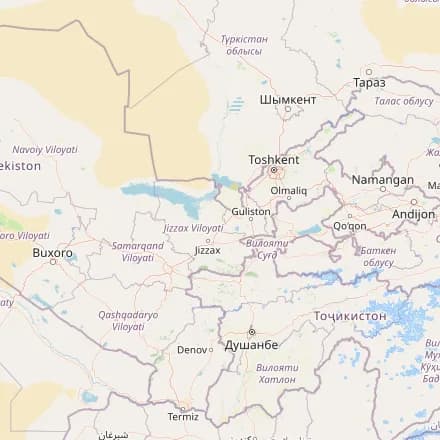 Carte approximative — Ouzbékistan (OpenStreetMap)