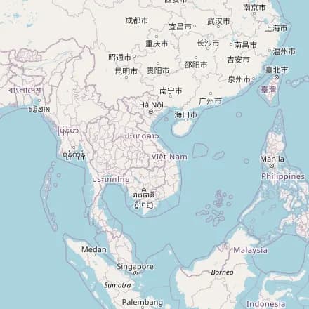 Carte approximative — Viêt Nam (OpenStreetMap)