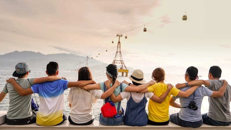 Group of people together, human connection