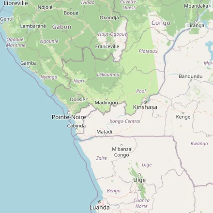 Orientačná mapa — Kongo (OpenStreetMap)