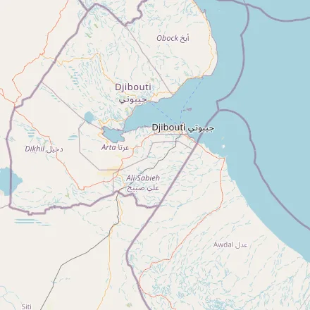Orientačná mapa — Džibutsko (OpenStreetMap)