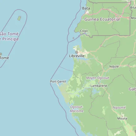 Orientačná mapa — Gabon (OpenStreetMap)