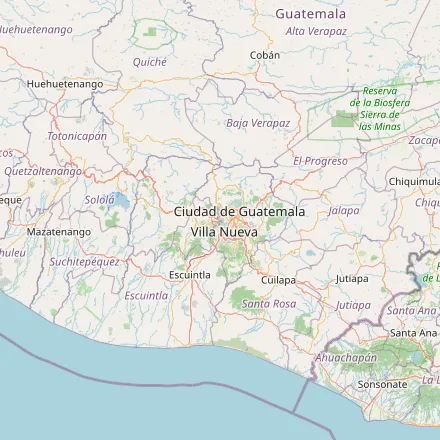 Orientačná mapa — Guatemala (OpenStreetMap)