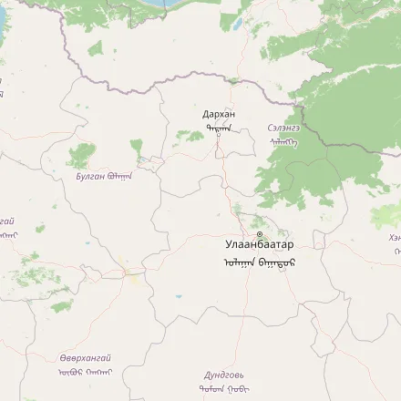 Orientačná mapa — Mongolsko (OpenStreetMap)