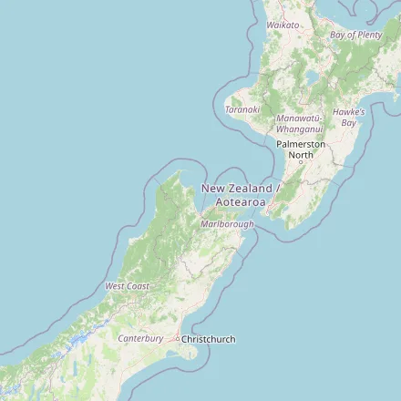 Orientačná mapa — Nový Zéland (OpenStreetMap)