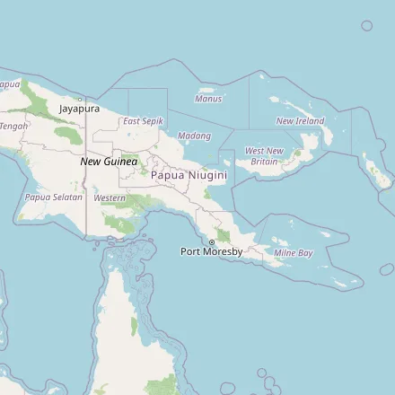 Orientačná mapa — Papua Nová Guinea (OpenStreetMap)