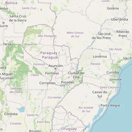 Orientačná mapa — Paraguaj (OpenStreetMap)