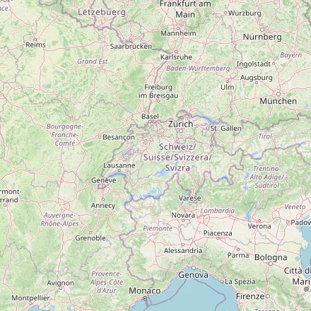 Orientačná mapa — Švajčiarsko (OpenStreetMap)