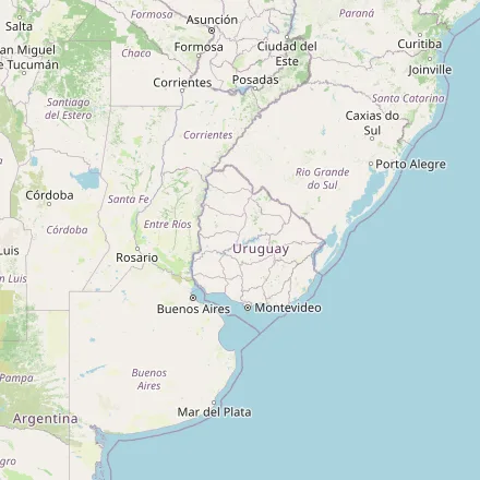 Orientačná mapa — Uruguaj (OpenStreetMap)